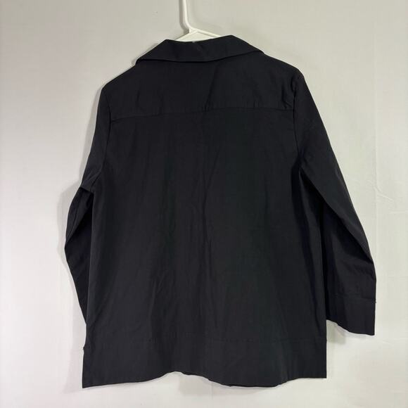 Tuckernuck Black Oversized V-neck Long Sleeve Shirt Size Medium RR0850 - Picture 2 of 8
